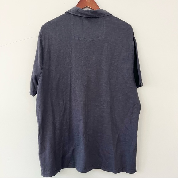 Carbon 2 Cobalt Navy Blue w Orange Details Polo Mens 100% Cotton Large - Picture 5 of 8